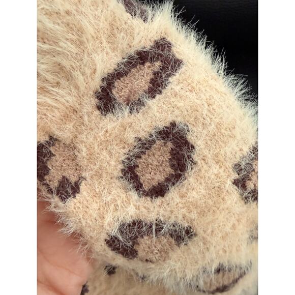Anthropologie Elsie Leopard Cheetah Beret NWOT Beige Tan O/S - Picture 5 of 9